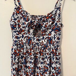 XiRENA Blue and Red Maxi Dress